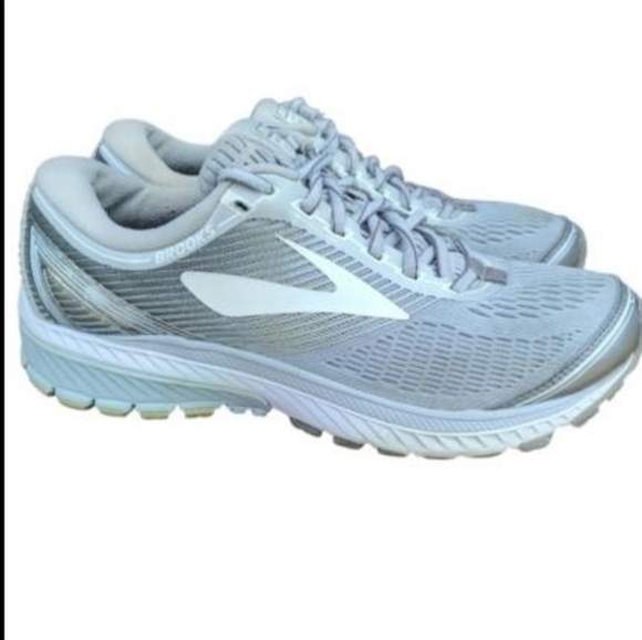 Brooks Ghost 10 Gray White Athletic Run Jog Walk Tennis Shoe Sneaker Women 9 - Picture 12 of 12